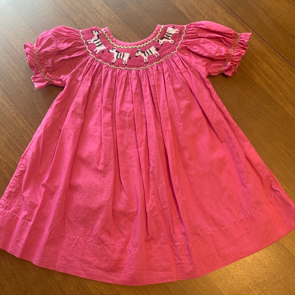 **5 for $20** Smocked zebra dress